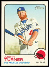 2022 TOPPS HERITAGE #383 JUSTIN TURNER LOS ANGELES DODGERS