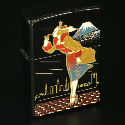 Zippo Windy Girl Mt.Fuji Modern Japanese Traditional Makie Japan