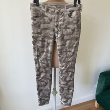 Anthropologie Pilcro and the Letterpress High-Rise Skinny Velvet Camo Pants 27
