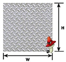 1 x Plastruct Diamond Plate Pattern Styrene Sheet 175mm x 300mm 1:48 O Gauge 