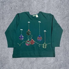 Vintage Women Grandma Sweater Bobbie Brooks Holiday Jingle Bells Christmas Sweat