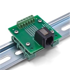 RJ11 6P6C Screw Terminal Breakout Board DIN Rail Mount ST-RJ11-R-DIN