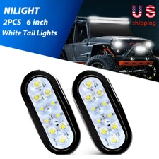 Nilight 2PCS 6"Oval Trailer Tail Lights Indicator for SUV Trailer Truck Boat 12V