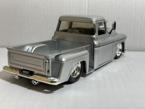 JADA BTM 1955 CHEVY STEPSIDE PICKUP TRUCK SILVER 1:24 DIECAST BLOWER NEW NO BOX - Picture 8 of 13