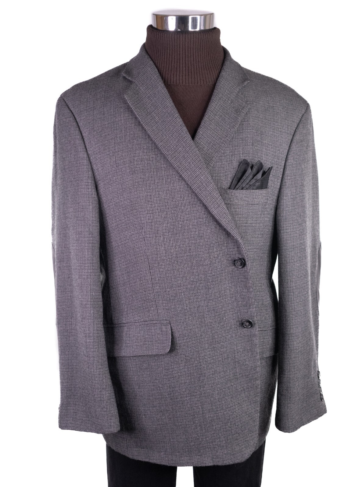Stafford Essentials Gray Houndstooth Two Button B… - image 2