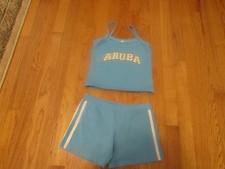 Aruba girls outfit turquoise size 12