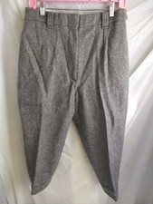 READ Woolrich Wool Blend Gray Tweed Knickers Riding Pants Womens 12 / 28" WAIST