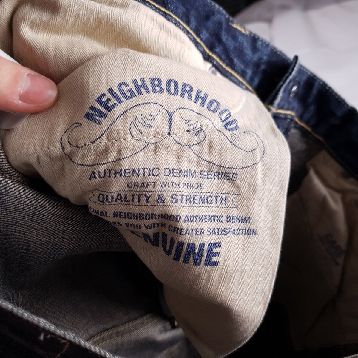 Neighborhood Selvedge Jeans Deep Narrow Washed Denim No. 14 Neighborhood Selvedge Jeans Deep Narrow Washed Denim No. 14