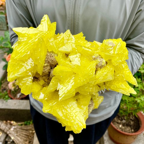 5.82LB Minerals ** LARGE NATIVE SULPHUR OnMATRIX Sicily- FREE - Picture 2 of 10