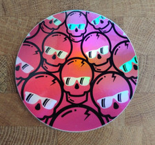 Swag Golf  Sticker  Concentric Skulls  Pink / Black / Silver  FREE SHIPPING