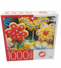 Cardinal 1000 Pc Puzzle Flower Cookies Sealed Box Bright Colorful Fun