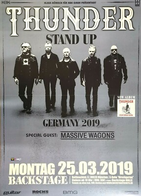 THUNDER  2019 MÜNCHEN - orig. Concert Poster - Konzert Plakat - DIN A1