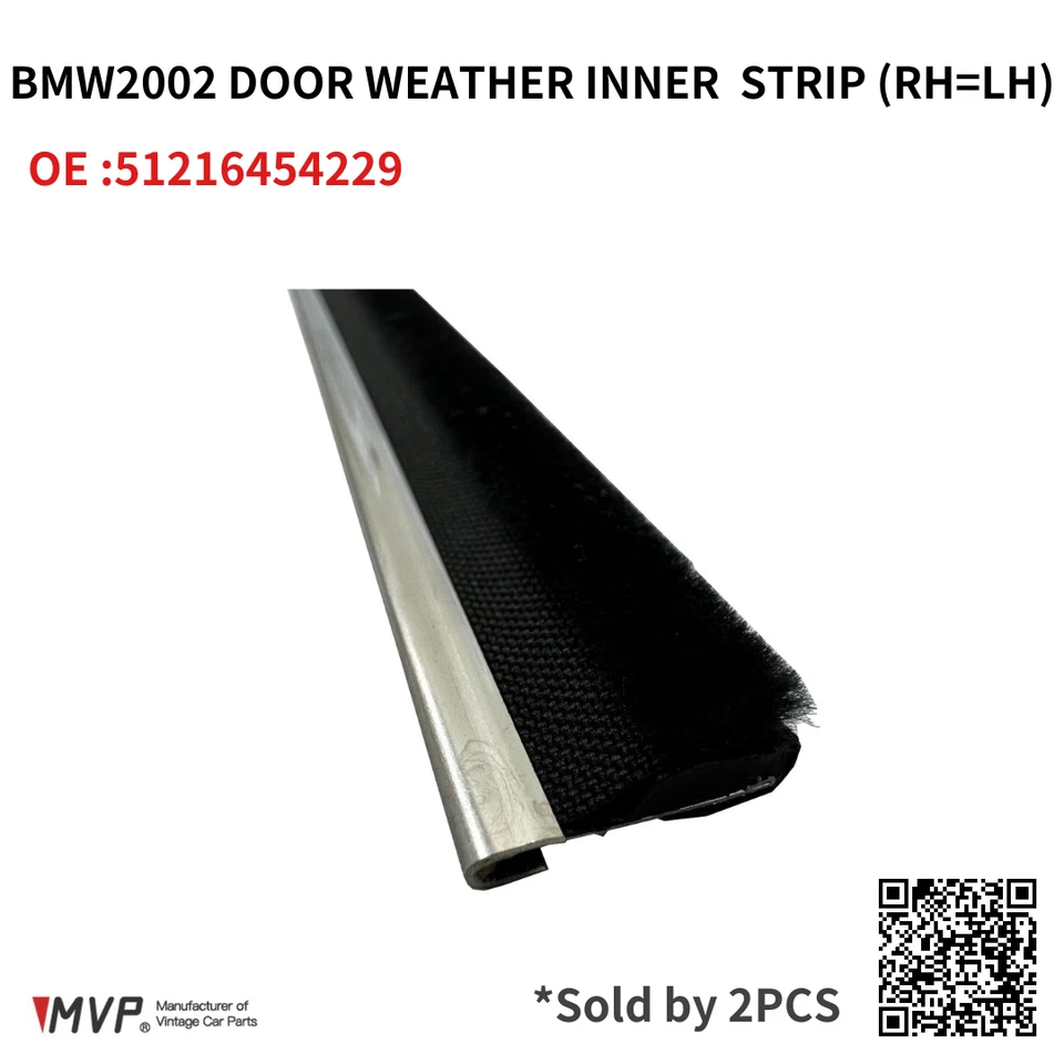 MVP BMW E10 1602 2002 2002tii Inner Door Weatherstrip Set Foto 4 de 4