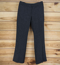 Ann Taylor Dress Pants Womens 8 Gray Heathered Pockets Mid Rise Business Career