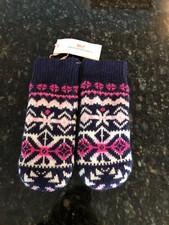 Vineyard Vines NEW Girls New Fairisle Mittens Fleece Lining, M/L, NWT