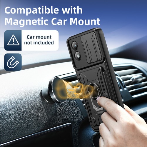 Funda tipo billetera a prueba de golpes con soporte + vidrio templado para Motorola Moto G Play 2024 - Imagen 10 de 83