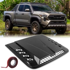 Car Air Flow Intake Hood Bonnet Scoop Vent Cover Carbon Fiber For Toyota Tacoma