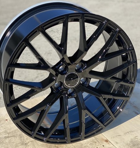 19X8.5 5x112 Gloss BLACK WHEELS FITS AUDI A4 A5 A7 S4 S5 Q3 Q5 RS4 RS5 set of 4 - Picture 5 of 6