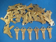 LOT OF FIFTY LOCKSMITH BRASS SC1 KEY BLANKS FITS SCHLAGE  JMA  50