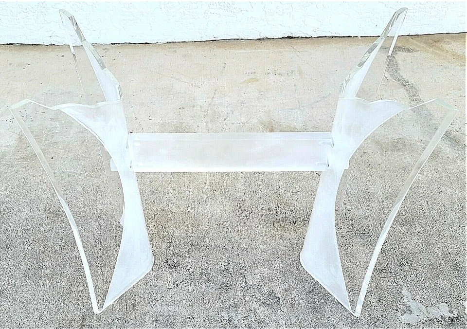 Base de mesa consola Lucite True Butterfly Wings años 70 Foto 2 de 4