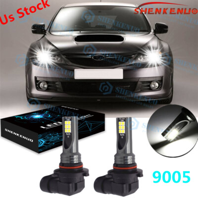SHENKENUO 9005/HB3 LED High Beam & DRL Bulbs - 6000K Cold White, 50W, 2-Pack For Subaru