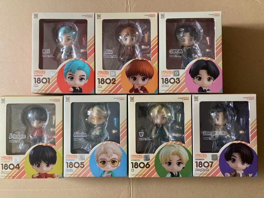BTS Nendoroid TinyTAN 7 Pieces Complete Set Figure GOOD BTS Nendoroid TinyTAN 7 Pieces Complete Set Figure GOOD