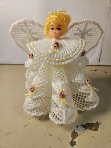 Vintage Christmas Angel Kitschy Craft Tree Topper Decoation Figurine