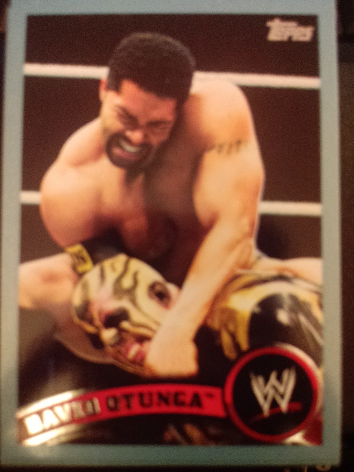 2011 Topps WWE Wrestling BLUE #21 David Otunga #d 0689/2011