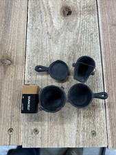 Vintage Miniature Cast Iron Cookware Set Lot of 4 Rustic Dollhouse Accessories