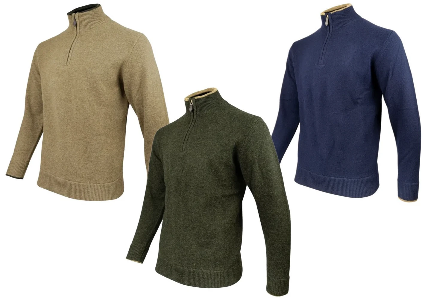Jack Pyke Ashcombe 100% Lambwool Zipknit Pullover