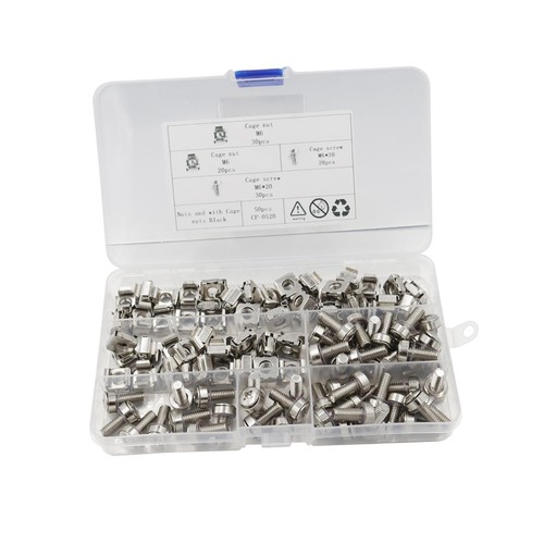 Lot de 50 écrous de cage et vis de fixation M6 x 20 mm durables - Photo 6/7