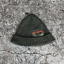 Prada Volant Ski Beanie Logo Gray Size - One Size
