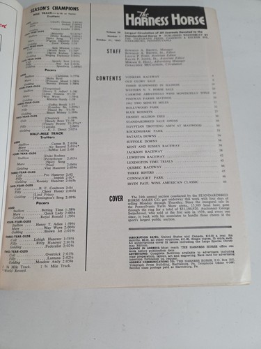 The Harness Horse Magazine Racing Bound Weekly Issues Oct 31 1962- Apr 24 1963 - Bild 4 von 20