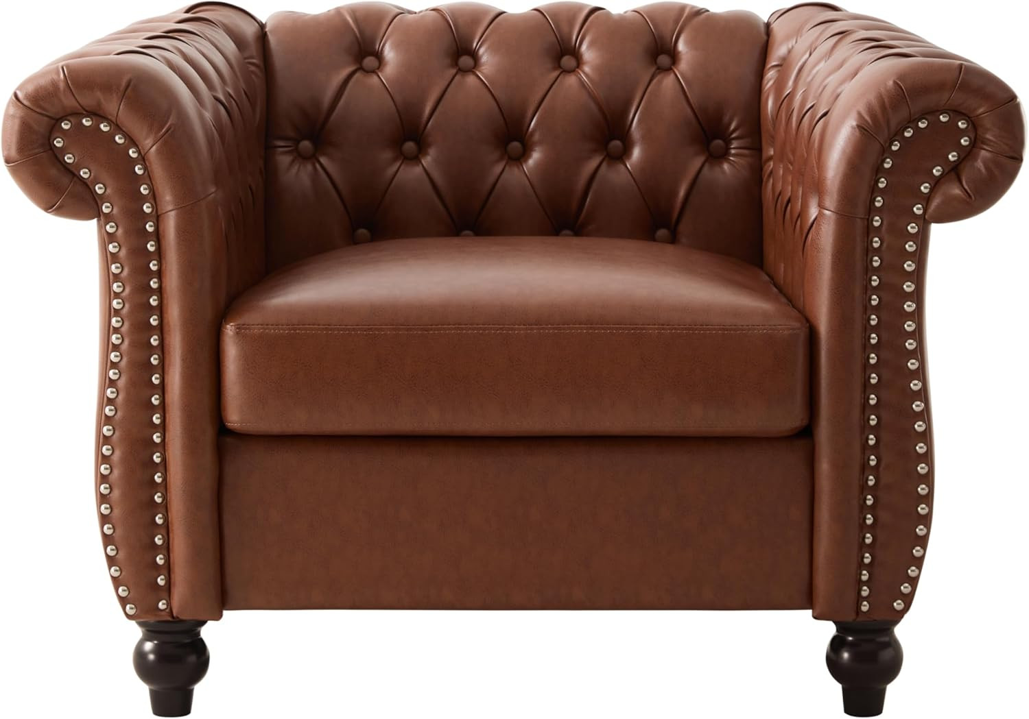 In Cognac And Dark Brown Leather