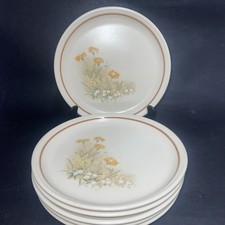 Set of 6 Vintage St.Michael Marks & Spencer Field Flowers Salad Plates 1980’s