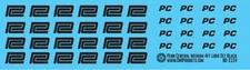 N Scale - Penn Central Medium Logo Decal Set Black