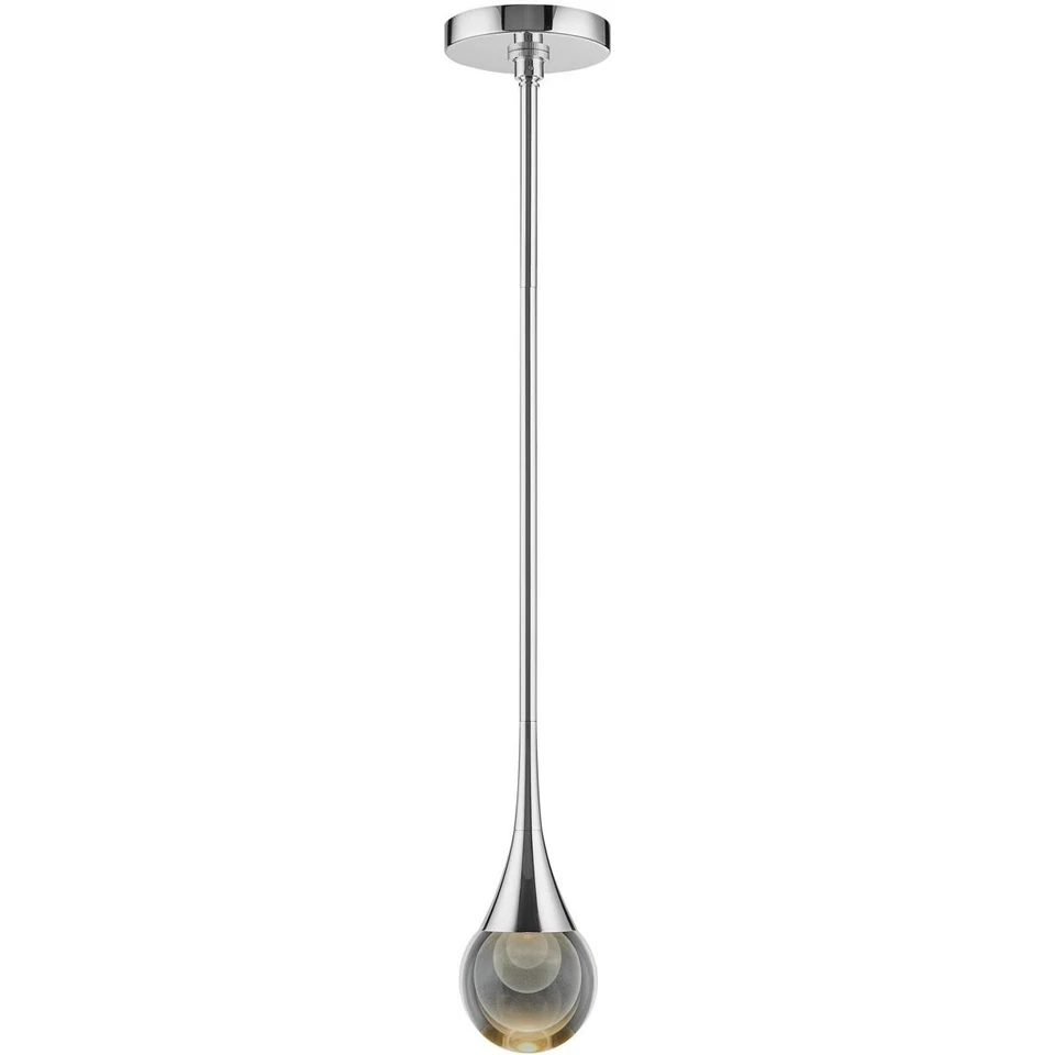 Lite Source LS-19183PN Luna II 1 Light 4.75 inch Nickel Pendant Ceiling Light - Image 4 of 4