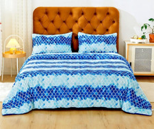 Bohemian Comforter Set 3 Pieces Soft Microfiber Lightweight Reversible Boho 3PC