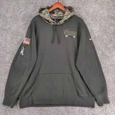 Nike Los Angeles LA Rams Salute to Service Hoodie Mens XXL 2XL Camo Sweatshirt
