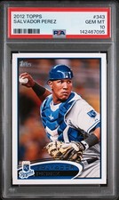 2012 TOPPS #343 SALVADOR PEREZ PSA 10