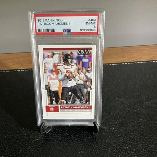 2017 Panini Score Rookie Patrick Mahomes II #403 Texas Tech Red Raiders PSA 8