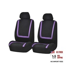 Car Seat Covers, Soft Breathable Sporty Vehicle Front Seat 4PCS Purple