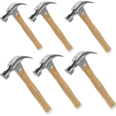 Oak Claw Hammers 16 oz (Pack of 6) - Heavy Duty All Purpose Hammer - Forged C...
