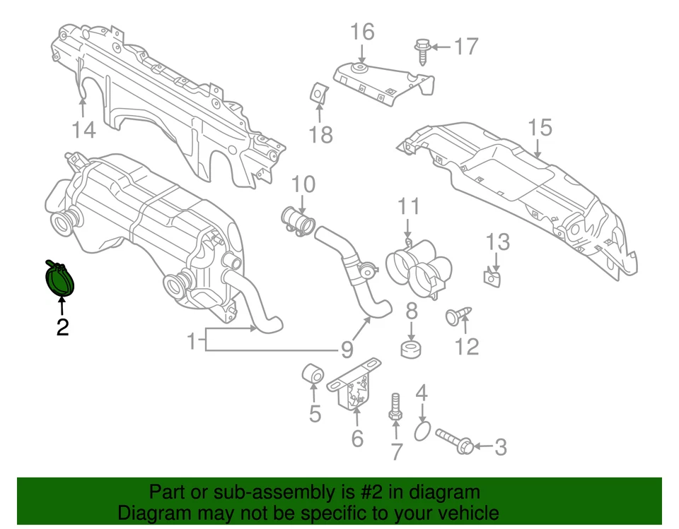Abrazadera de silenciador original Audi OEM 420-251-143 R8 2008-2023 420-251-143 Foto 4 de 4