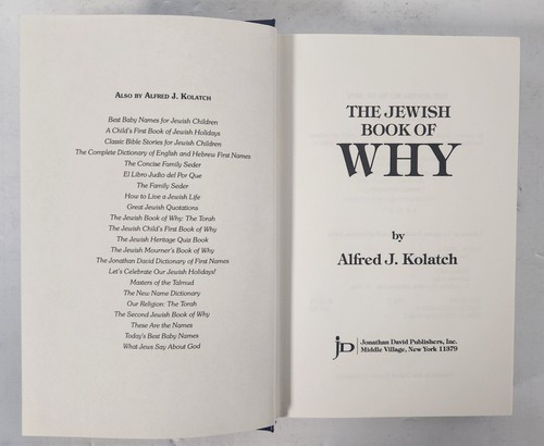 The Jewish Book of Why 2-Volume Set By Alfred J. Kolatch - Picture 6 of 9