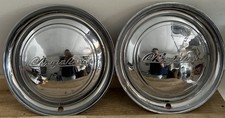 Set Of 2 1949 Chrysler New Yorker Royal Windsor Saratoga Hub Cap Vintage