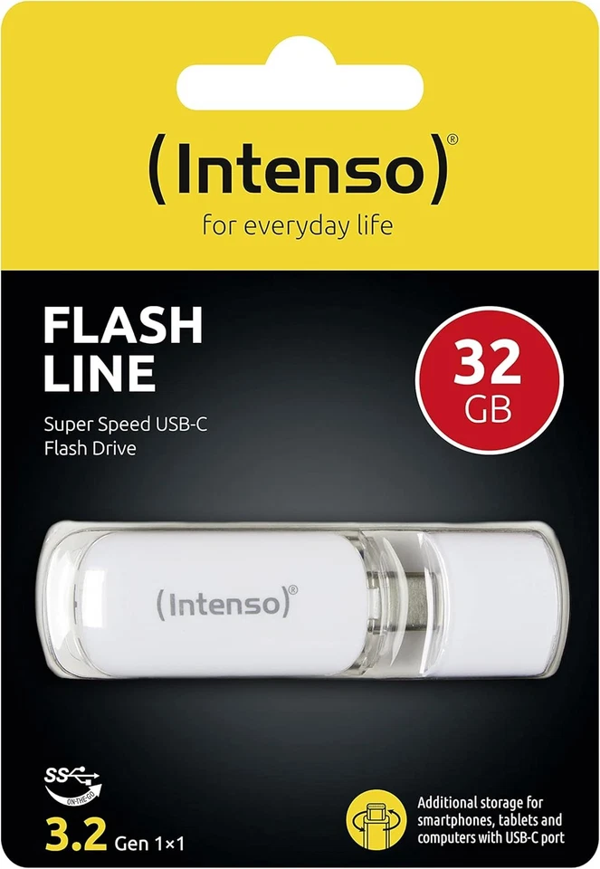 Intenso Flash Line 32 GB - TYPE C Flash Drive - Super Speed USB 3.1, white 32GB - Image 4 of 4