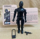 1982 GI Joe Snake Eyes Straight Arm - UNBROKEN - File Card - 100% Complete w/ BG