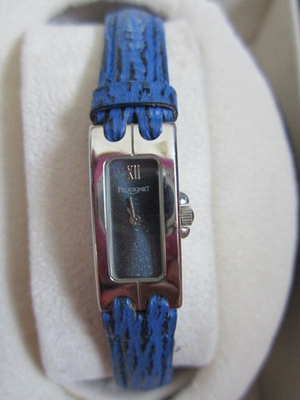 #ad PEQUIGNET Pequignet Ladies Analog Blue Shark Belt As is $147.62