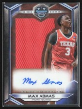 Max Abmas 2023-24 Bowman's Best U Auto Jersey #PJR-MA Texas
